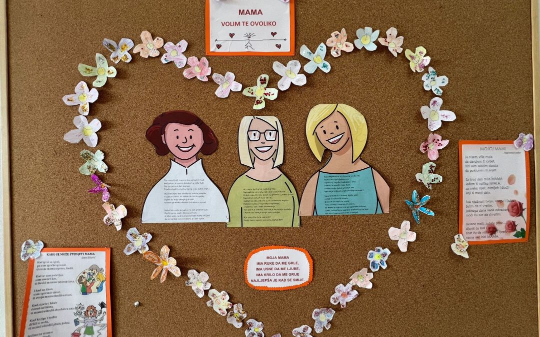 Za Majčin dan radili smo čestitke, cvjetove…